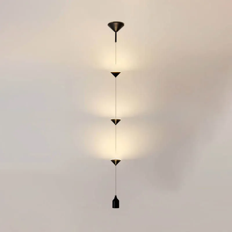 Modern Minimalist Luxury Electroplated Marble Strips LED Chandelier For Living Room