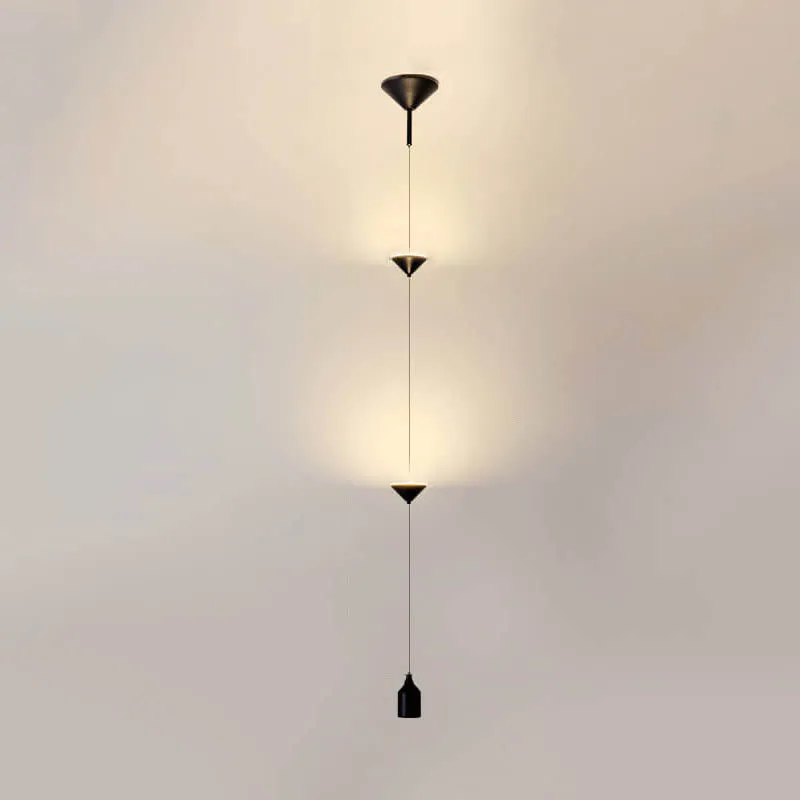 Modern Minimalist Luxury Electroplated Marble Strips LED Chandelier For Living Room