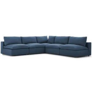 Modern Occasional Commix Down Filled Overstuffed 5 Piece Sectional Sofa Set