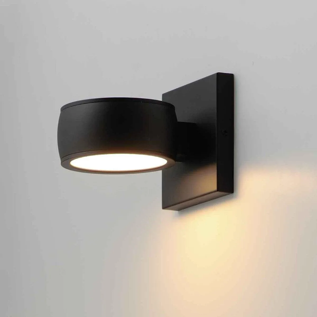 Modular 5 in. Circle LED Outdoor Wall Sconce 3000K Black Finish