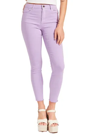 Mona - Basic Hi Waist Skinny Crop Pants