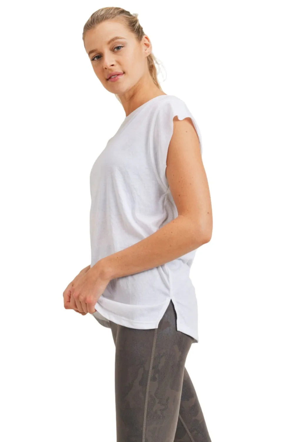Mono B Perforated Swoop Top KT210352 and Plus
