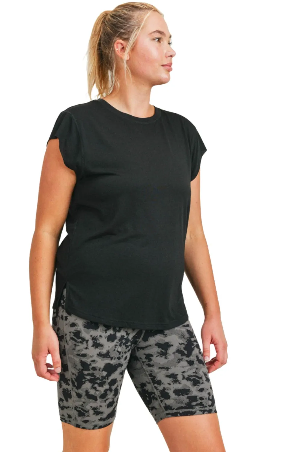 Mono B Perforated Swoop Top KT210352 and Plus
