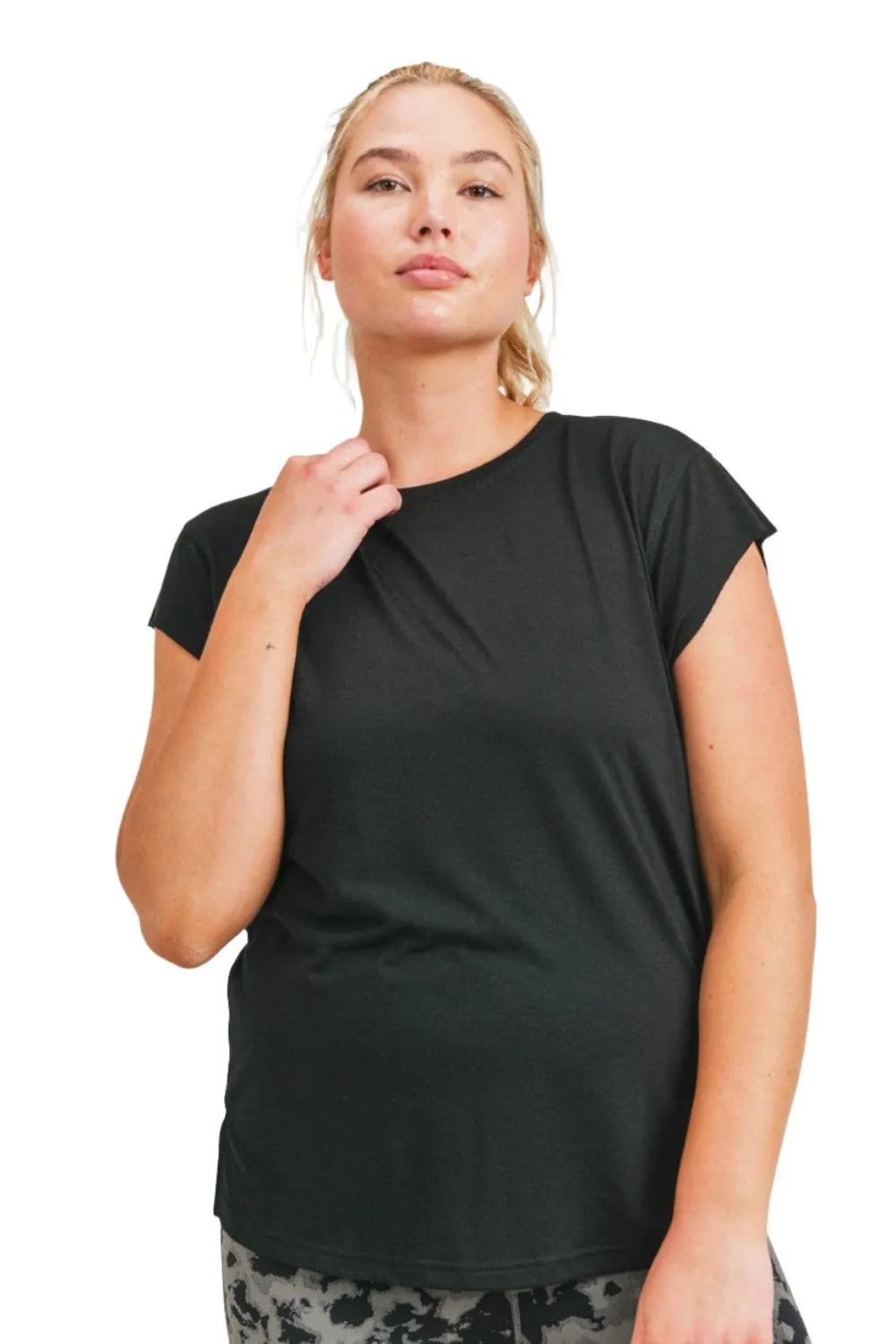Mono B Perforated Swoop Top KT210352 and Plus