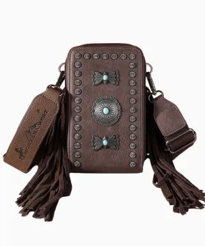 Montana West  Fringe Mariposa Concho Collection Phone Wallet/Crossbody