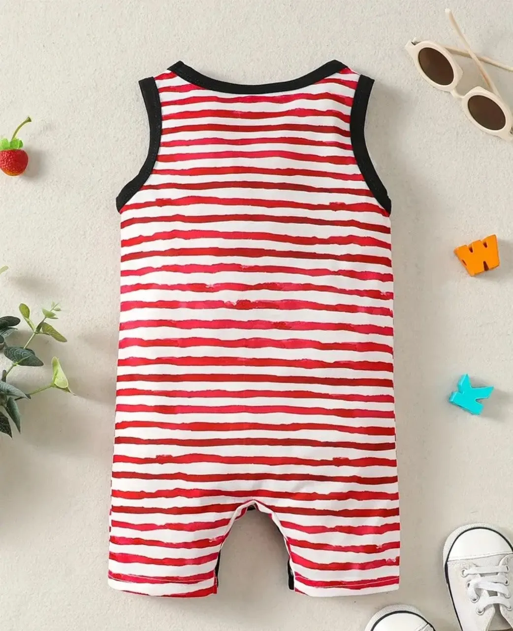 Moo-cow sleeveless shorty romper