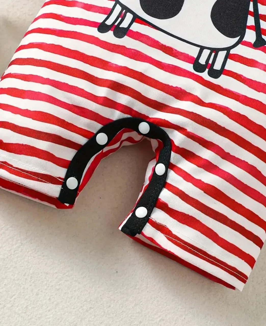 Moo-cow sleeveless shorty romper