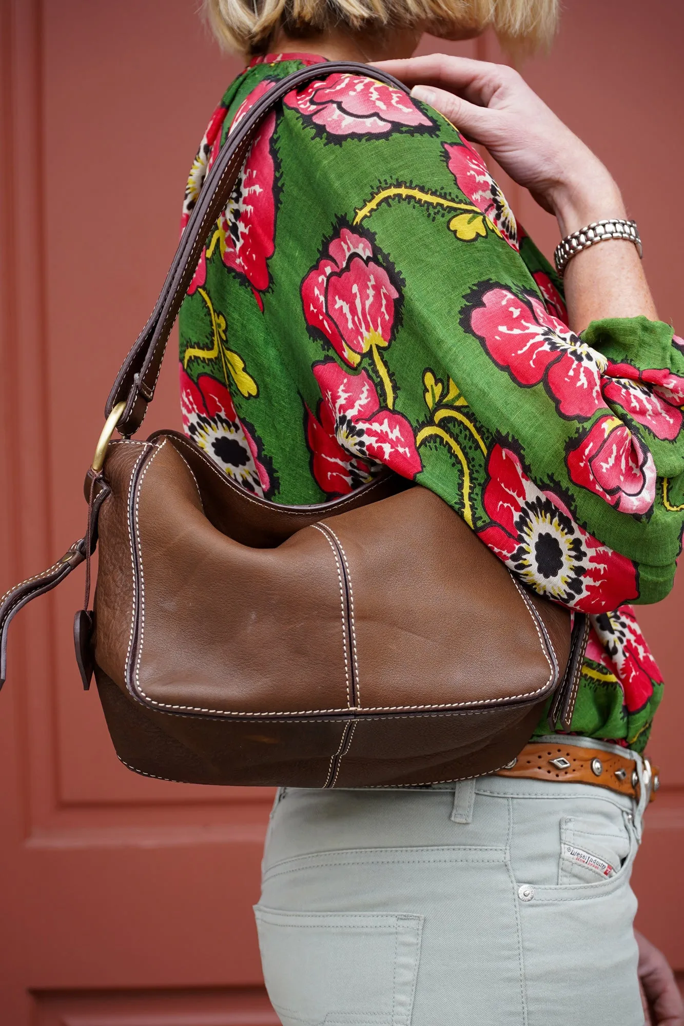 MORELLINO LEATHER SHOULDER BAG