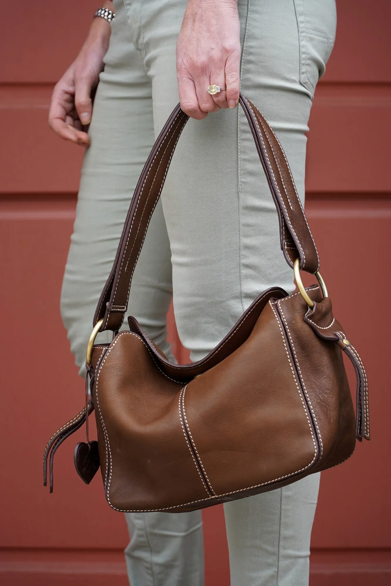 MORELLINO LEATHER SHOULDER BAG