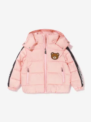 Moschino Girls Logo Trim Padded Jacket