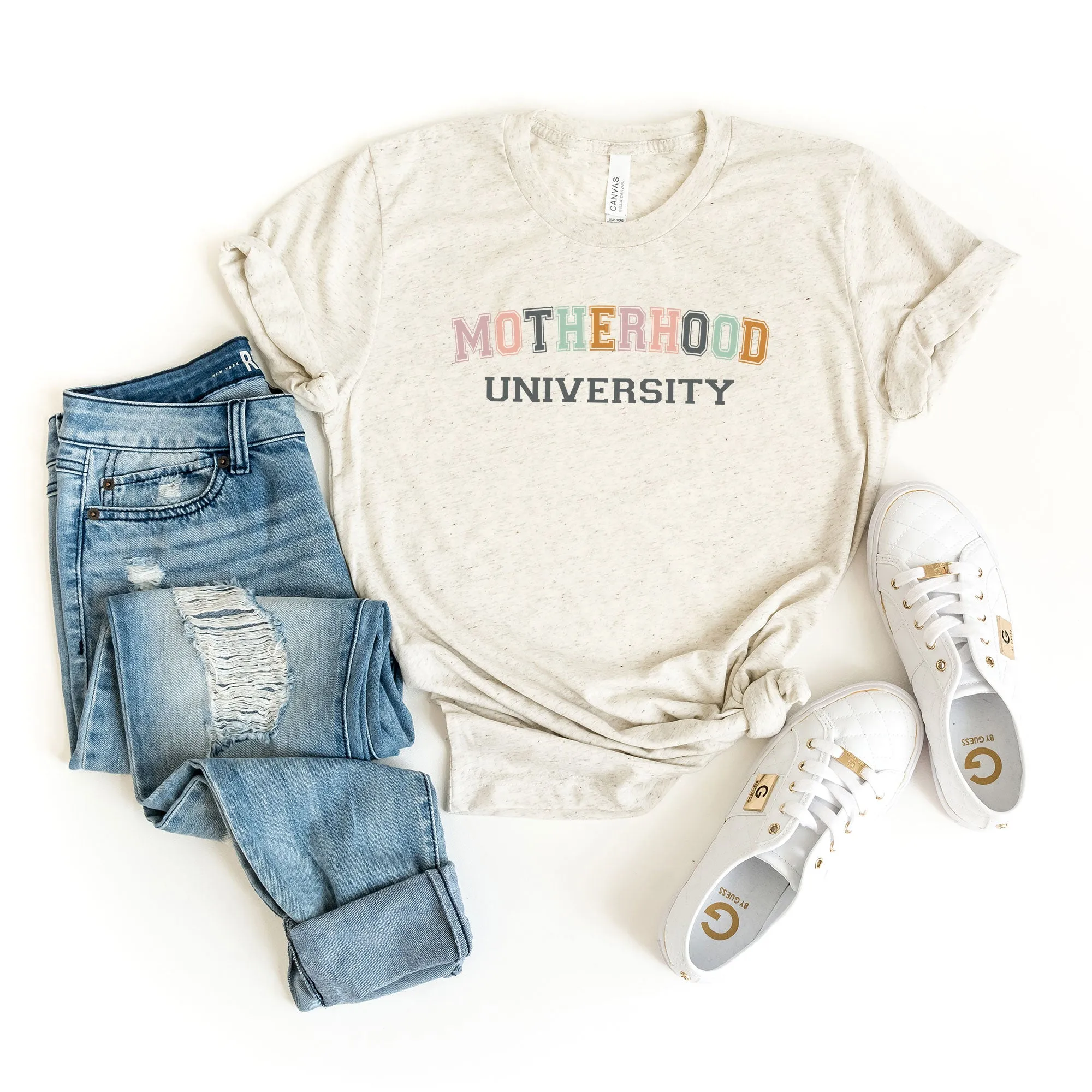 Motherhood University Colorful | Short Sleeve Graphic Tee
