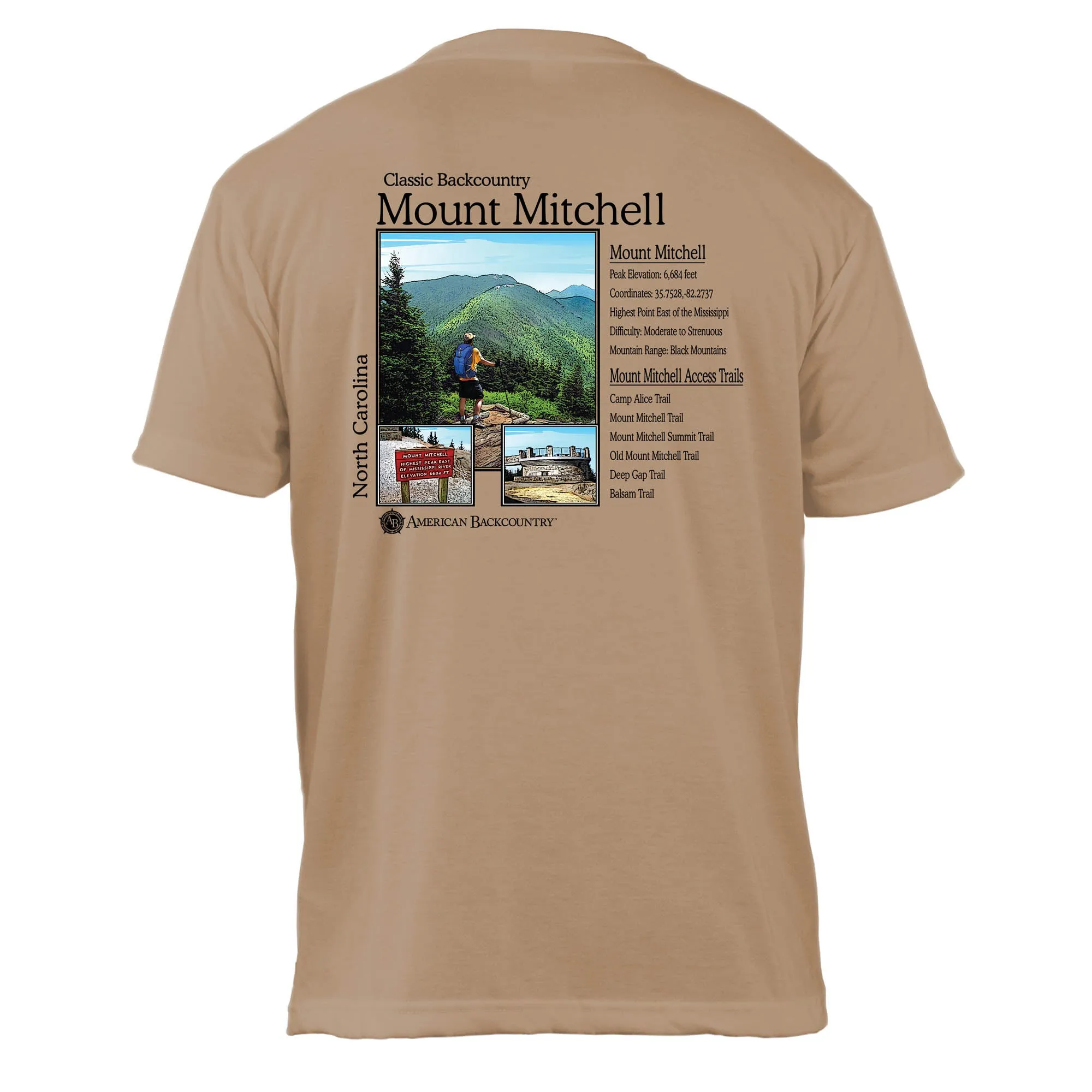 Mount Mitchell Classic Backcountry Basic Crew T-Shirt