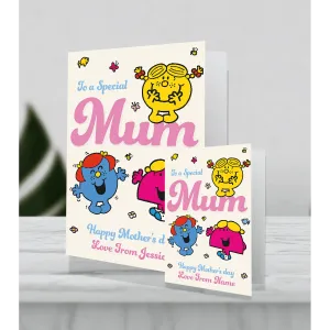 Mr Men & Little Miss Giant Personalised 'Special Mum' Mother's Day Card