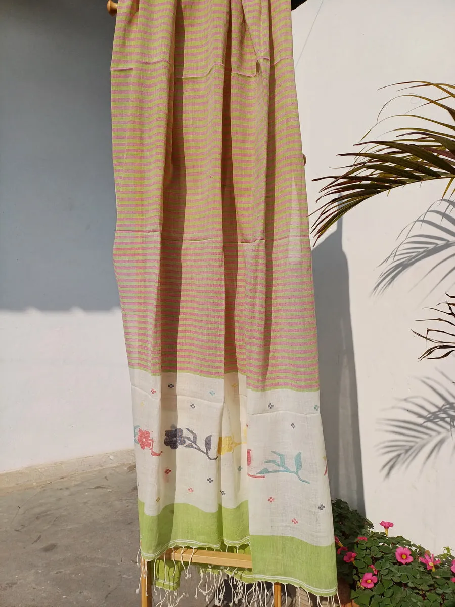 Multi color Jamdani dupatta