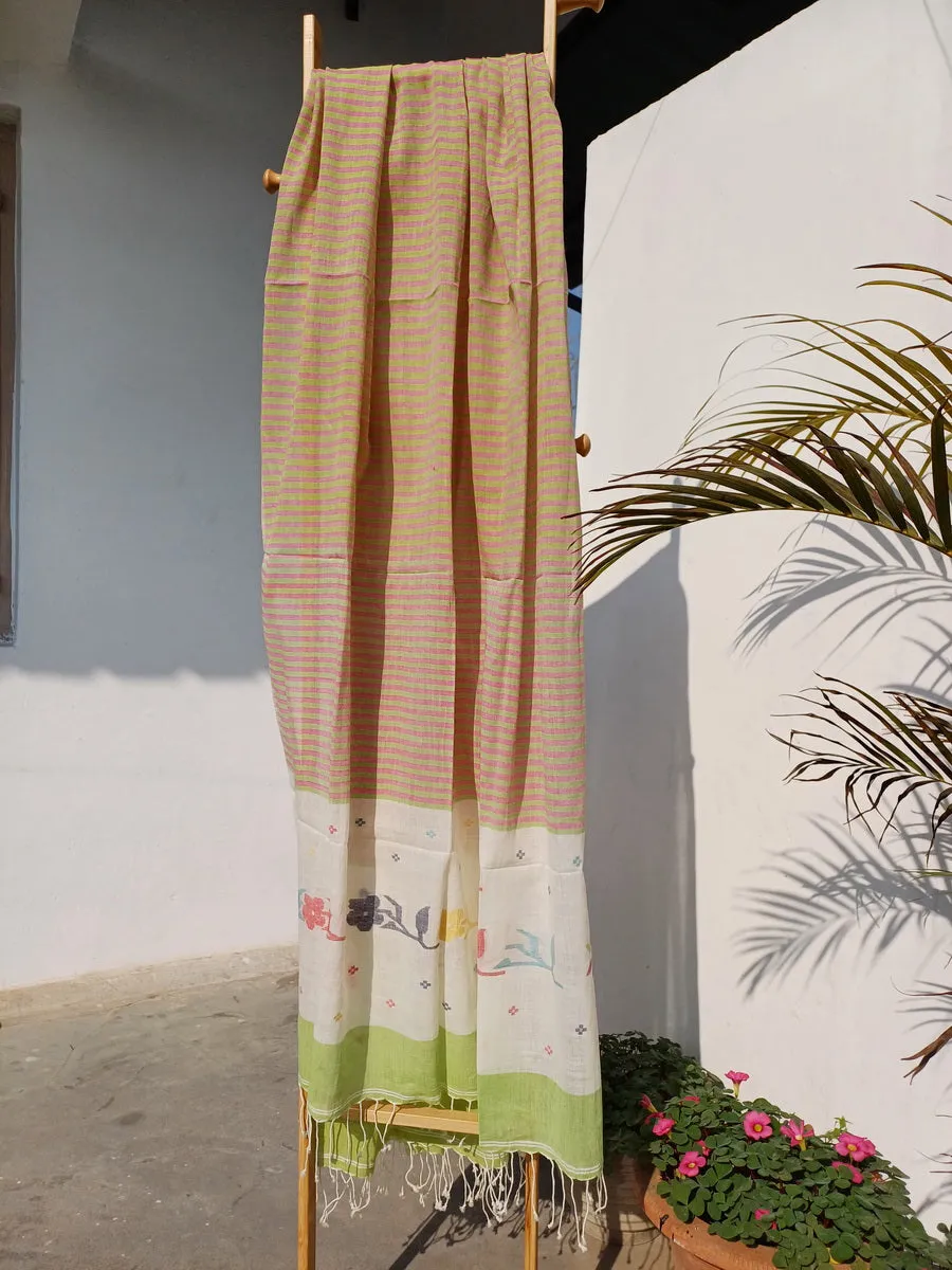 Multi color Jamdani dupatta