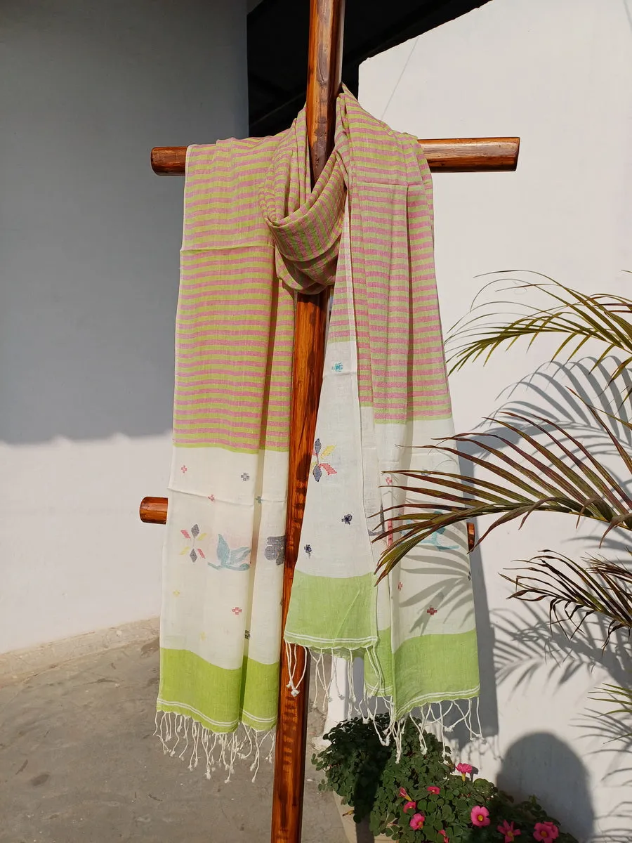 Multi color Jamdani dupatta
