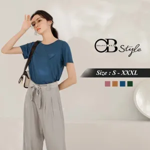 MULTI COLOR ROUND NECK SHORT SLEEVE TOPS