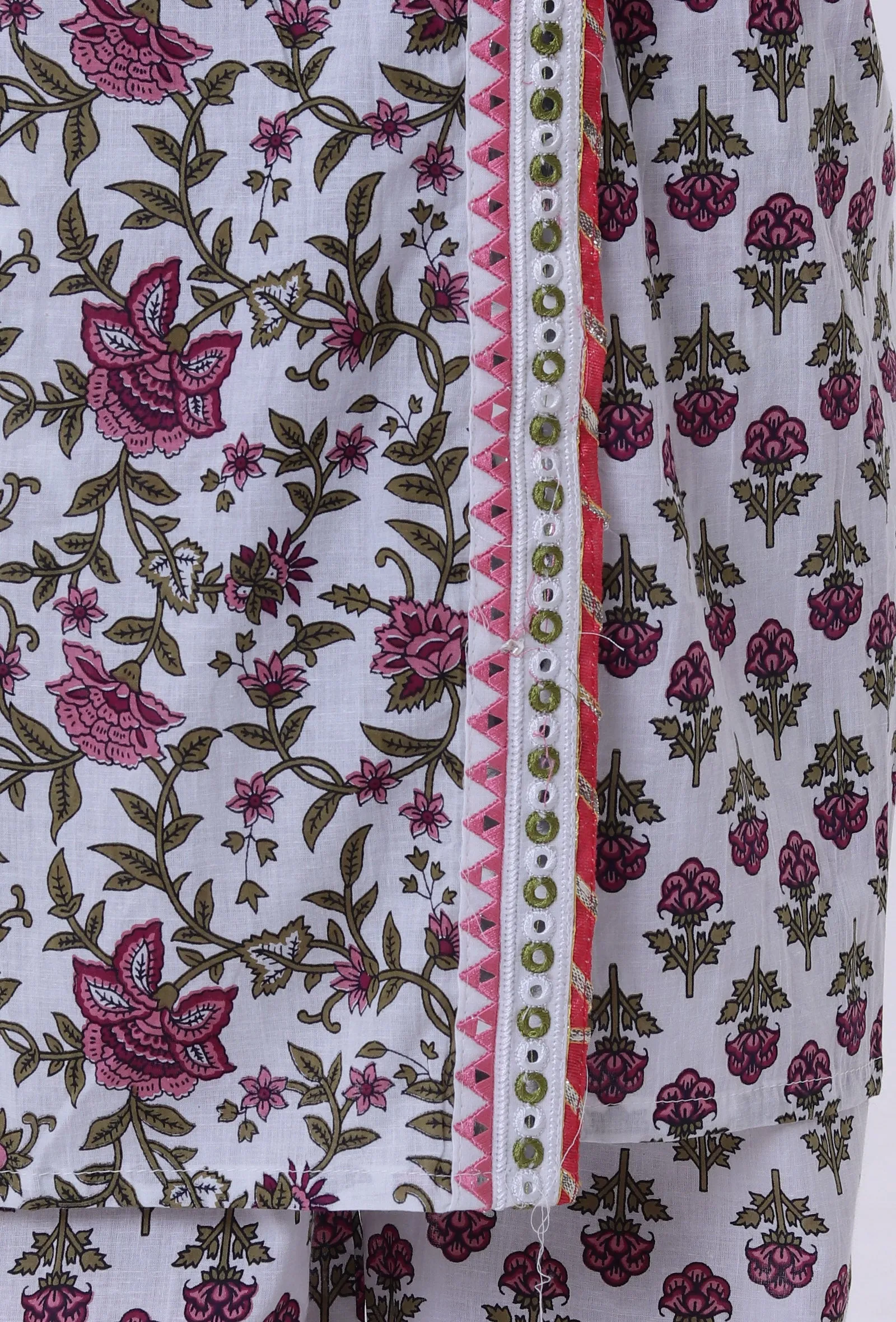 Multicolored Cotton Angrakha