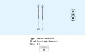 Mustad FJ Slim Nails - 250 Pack