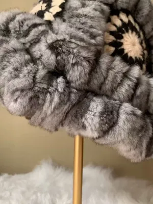 My Neighbor Totoro Hat Knitted Hat Niche Woven Genuine Leather Handmade Net Red Hat Chinchilla Leather Tiger Head Hat Autumn and Winter Female Fisherman