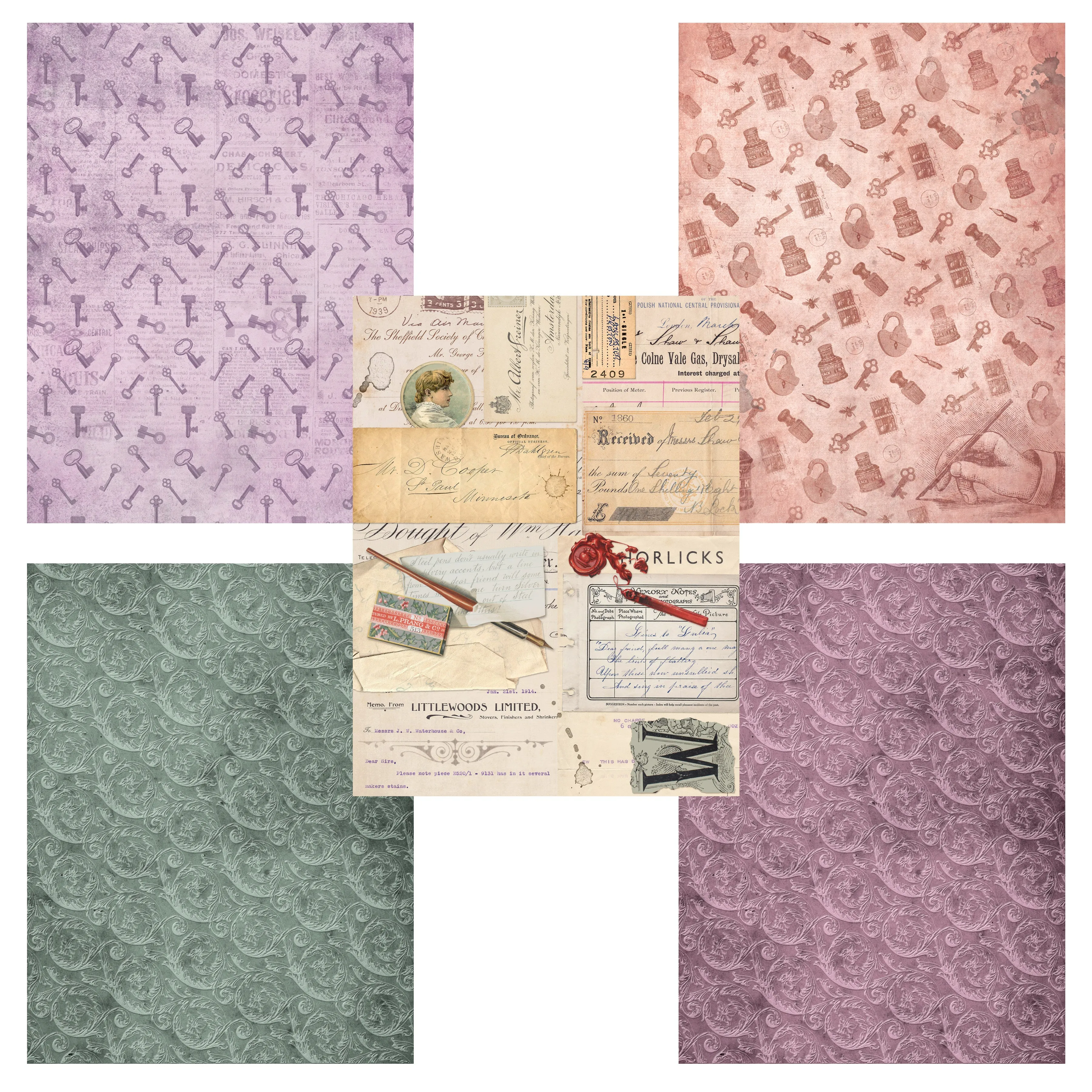 My Secret Vintage Journal Paper Pack - 7546