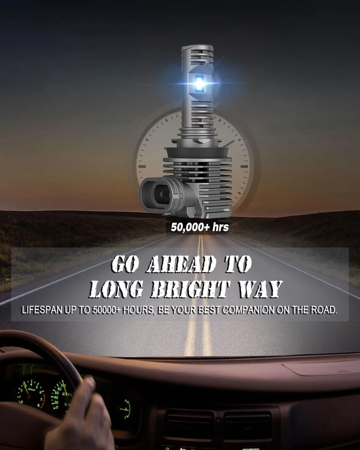 N36 Universal Series Wireless | H11 H16 H8 H9 LED Fog light Bulbs Fanless 40W 12000 Lumens 6500K White | 2 Bulbs