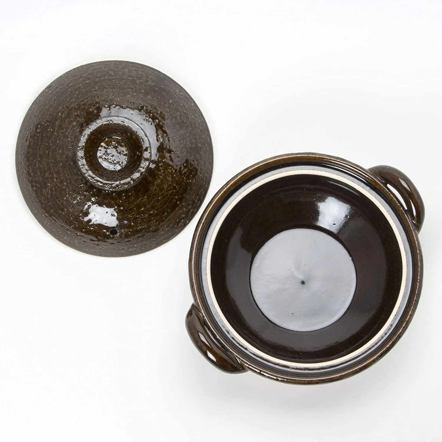 NAGATANIEN IGA Donabe 1-2 People 20.5cm Brown Clay Pot
