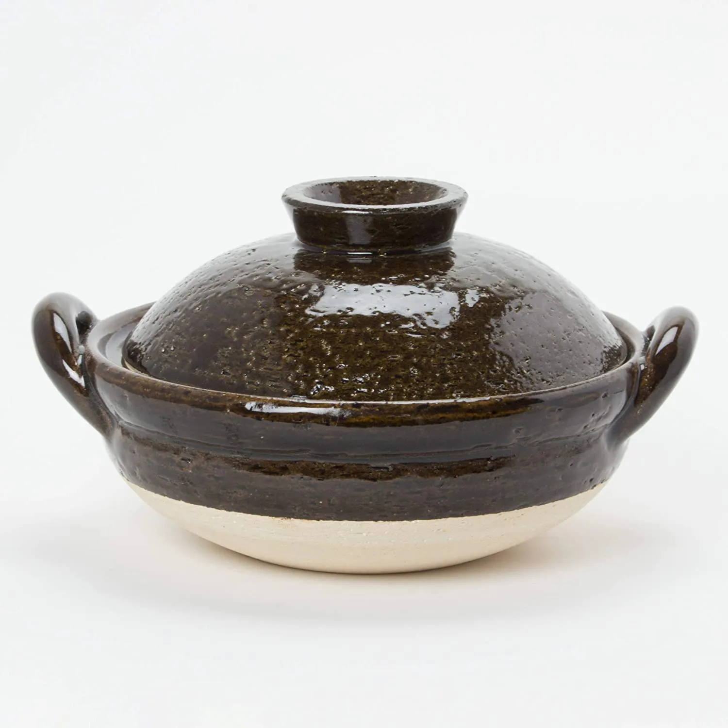 NAGATANIEN IGA Donabe 1-2 People 20.5cm Brown Clay Pot
