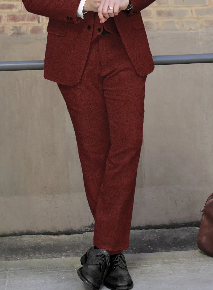 Naples Raw Red Tweed Pants
