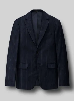 Napolean Gavino Stripe Blue Wool Jacket