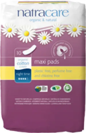 Natracare Night Time Pads (10 Count)