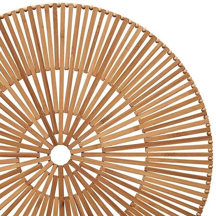 Natural Bamboo Open Slat Placemat Set
