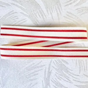 Natural Cotton Stripe Ribbon