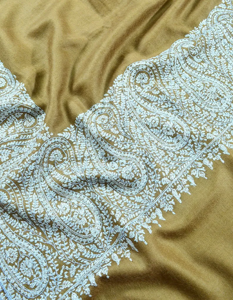 Natural Embroidery Pashmina Shawl 7730