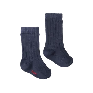 Nature Baby Cotton Rib Socks - Navy