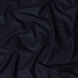 Navy blue plain premium pure English Super 120's Flannel wool suiting fabric-D14809