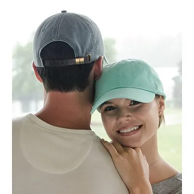 Navy Dad Hat with Hot Pink & Orange Custom Shadow Block Lettering