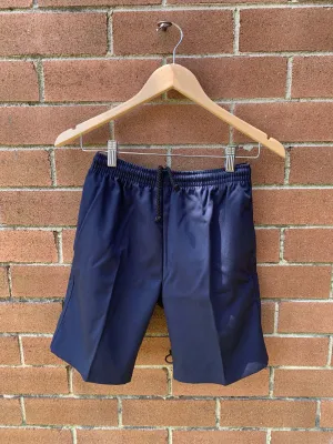 Navy Elastic Waist Shorts