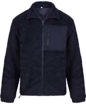 Navy - Recycled sherpa fleece