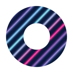 Neon Stripes Patch  Tape Designed for the FreeStyle Libre 2