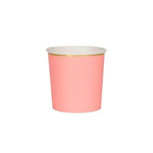 Neon Tumbler Cups -- Coral
