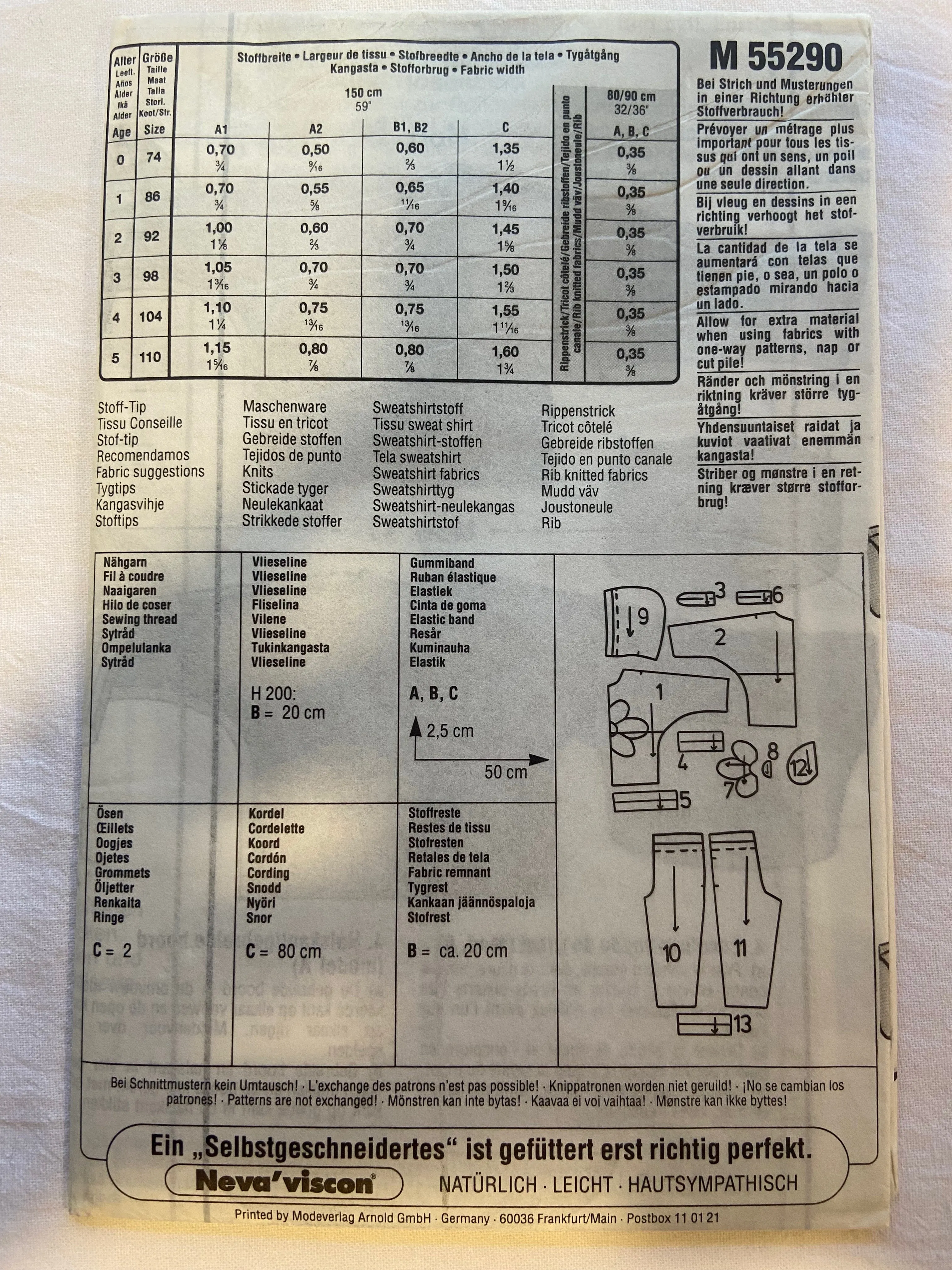 Neue Mode M55290 Pattern UNCUT Baby Hoodie & Sweatpants ages Baby-5
