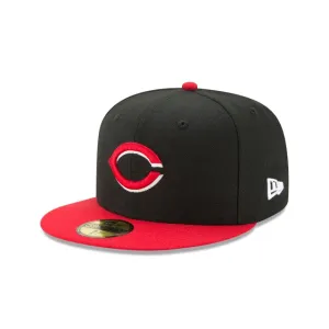 New Era Cincinnati  Reds Fitted - BLACK/RED