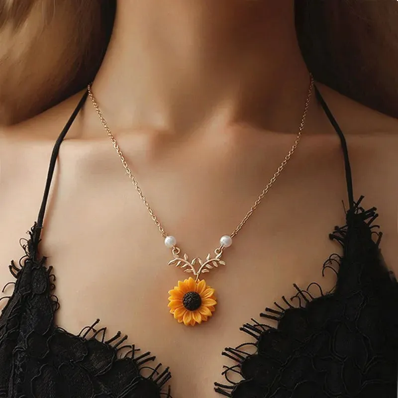 New Fashion Double Leaves Women Boho Simple Alloy Clavicle Necklace Leaf Pendants Necklaces Collares Accessories Jewelry Gift