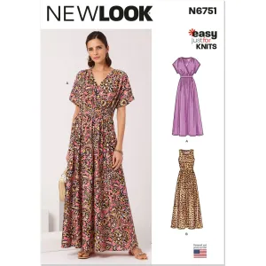 New Look Sewing Pattern N6751 Misses' Knit Dresses
