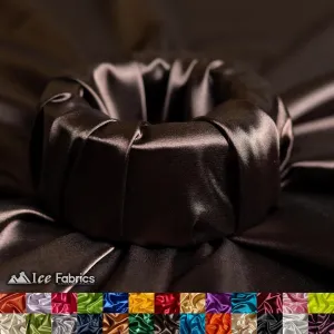 New Shiny Brown Charmeuse Stretch Satin Fabric