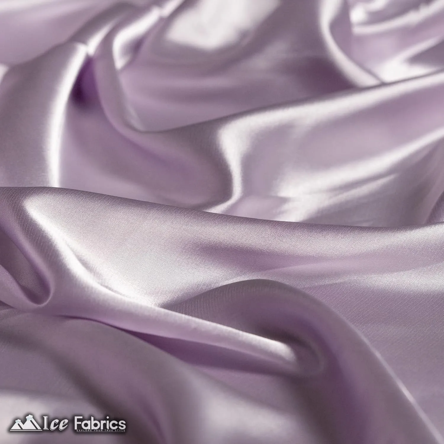 New Shiny Lilac Charmeuse Stretch Satin Fabric