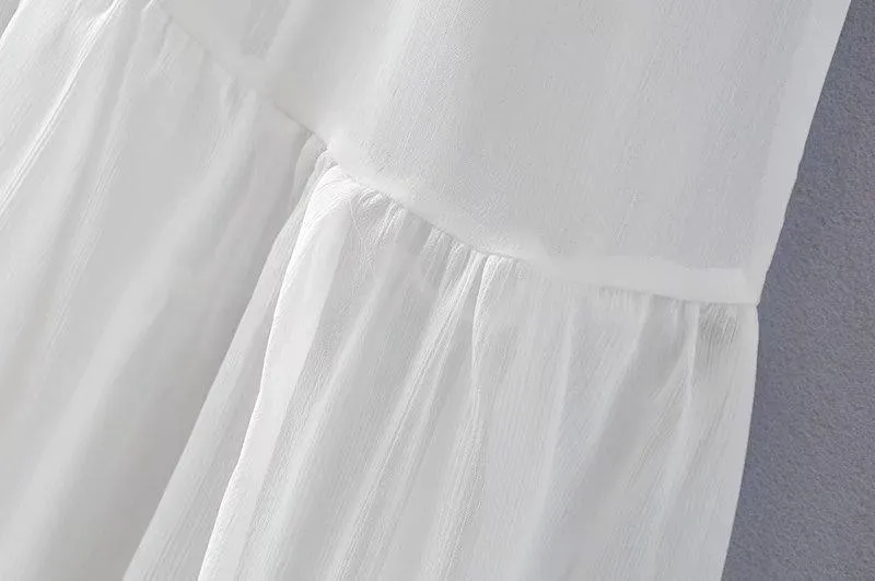 New Spaghetti Strap Embroidered Maxi Dress