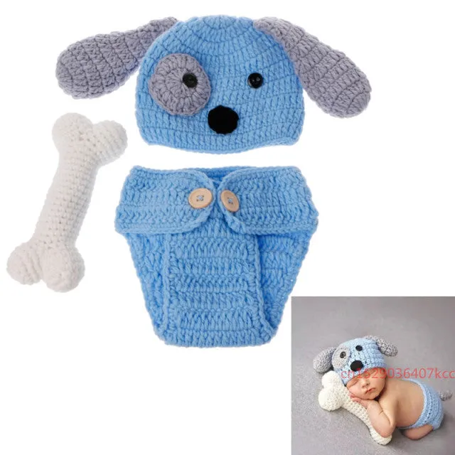 Newborn Baby Animal Outfits-Clothing Creative Photographic Props Style Outfits with Hats