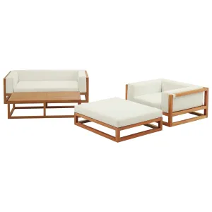 Newbury  4 Piece Outdoor Patio Premium Grade A Teak Wood Set